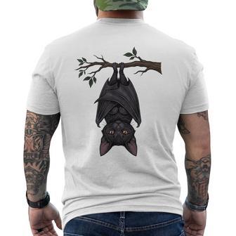 Black Cat Bat Kitten Halloween Spooky Men's T-shirt Back Print - Thegiftio UK