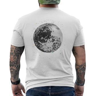 Black And White Disco Ball Club Retro Comfort Colors Crop Top Men's T-shirt Back Print | Seseable UK