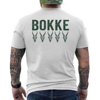 Bokke Springbok Skulls South African Lekker Braai Men's T-shirt Back Print - Thegiftio UK