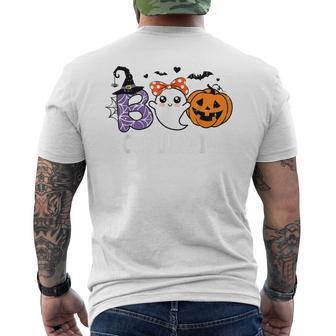 Boo To Bullying Ghost Pumpkin Anti Bullying Unity Day Orange Men's T-shirt Back Print - Thegiftio UK