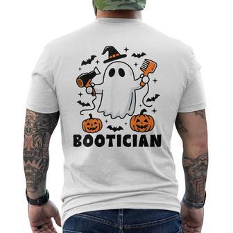 Bootician Beautician Halloween Ghost Hair Stylist Men's T-shirt Back Print - Thegiftio UK