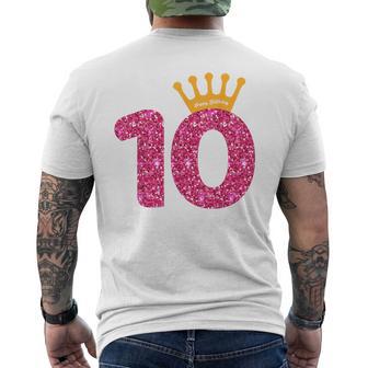 Camisa De Cumpleaños Feliz Para Niñas Fiesta 10 Años Camiseta Hombre Estampado Espalda - Regaloses