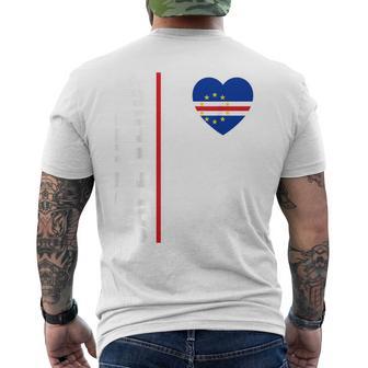 Cap-Vert Drapeau Coeur Cap-Verdien Patriotique T-shirt imprimé au dos - Cadeauxyz