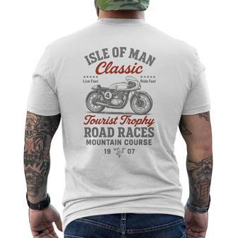 Carreras De Motos Clásicas Estilointage Isla De Man Camiseta Hombre Estampado Espalda - Regaloses