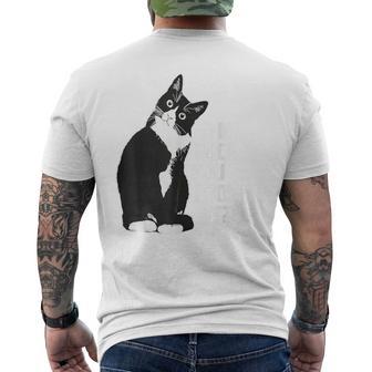 Cat The Fuck You Lookin At Men's T-shirt Back Print - Thegiftio UK