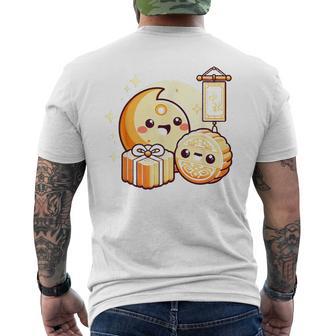Chinese Mid Autumn Moon Rabbit Mooncake Festival Zhongqiu Men's T-shirt Back Print - Thegiftio UK