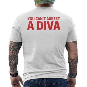 Citation Graphique Humoristique You Can't Arrest A Divaassy Attitude T-shirt imprimé au dos - Cadeauxyz