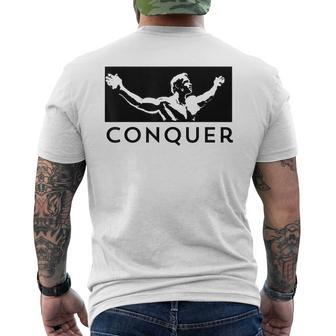 Conquer Body Building Men's T-shirt Back Print - Thegiftio UK
