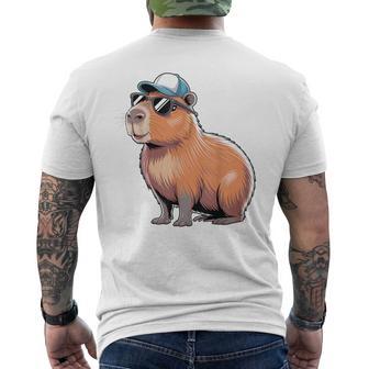 Cool Capybara Con Gafas Deol Divertido Amante Capibara Camiseta Hombre Estampado Espalda - Regaloses