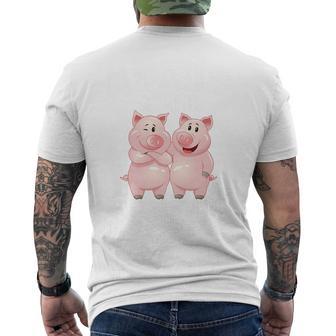 Copains Comme Cochon Citation Homme Meilleur Ami Amitié Haut De Gamme T-shirt imprimé au dos - Cadeauxyz
