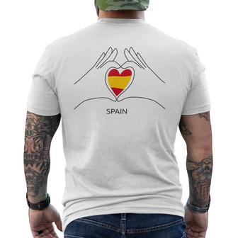 Corazón De Fan De España Con La Bandera Españolapain Camiseta Hombre Estampado Espalda - Regaloses