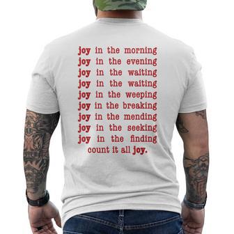Count It All Joy Men's T-shirt Back Print - Thegiftio UK