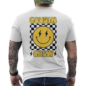 Cousin Crew Retro Smile Face Happy Face Cousin Matching Men's T-shirt Back Print - Thegiftio UK