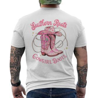 Cowgirl Boots Coquette Western Country Graphic Cowgirl Men's T-shirt Back Print - Thegiftio UK
