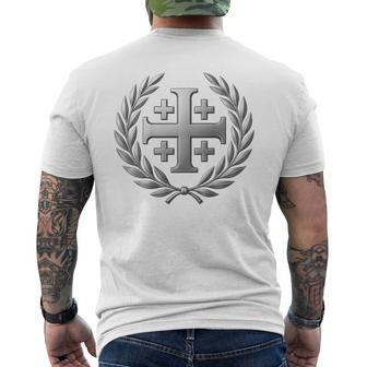 Croix De Jérusalem Chrétien Catholique T-shirt imprimé au dos - Cadeauxyz