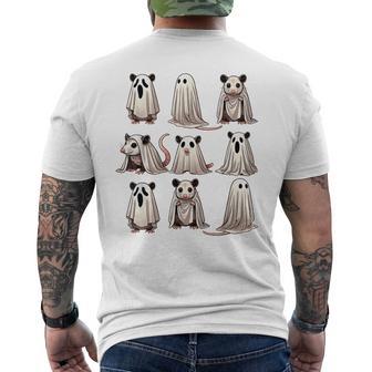 Cute Ghost Opossum Halloween Outfit Costumes Opossum Men's T-shirt Back Print - Thegiftio UK