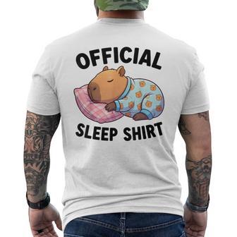 Cute Kawaii Sleeping Capybara Official Sleep Nightgown Men's T-shirt Back Print - Thegiftio UK