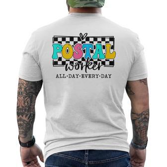 Cute Postal Worker Squad Post Office Mail Carrier Crew Men's T-shirt Back Print - Thegiftio UK