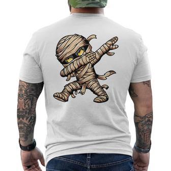 Dabbing Mummy Spooky Dab Dancing Kids Boys Halloween Men's T-shirt Back Print - Thegiftio UK