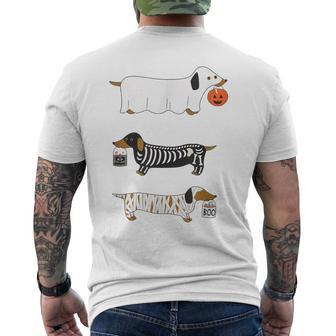 Dachshund Halloween Halloween Hot Dog Men's T-shirt Back Print - Thegiftio UK