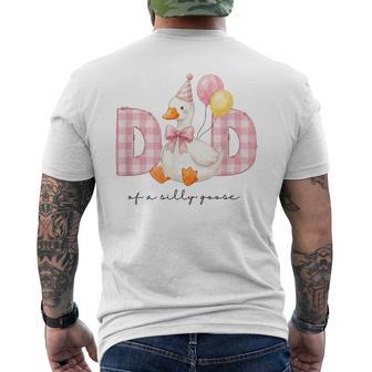 Dad Of The Silly Goose Birthday Matching Family Outfit Men's T-shirt Back Print - Thegiftio UK