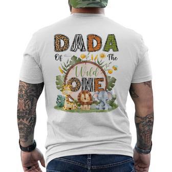 Dada Of The Wild One 1St Birthday Boy Safari Jungle Men's T-shirt Back Print - Thegiftio UK