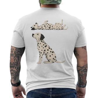 Dalmatian Dog Graphic Red Spotted Dog Lover Men's T-shirt Back Print - Thegiftio UK