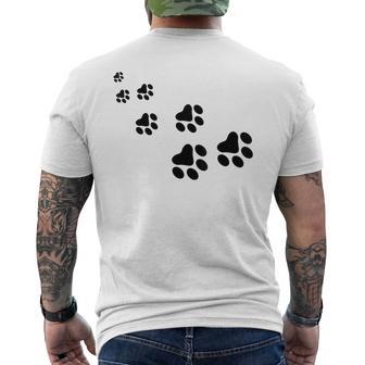 De Perro Con Estampado De Huellas De Gato Para Amantes De Los Gatos Camiseta Hombre Estampado Espalda - Regaloses