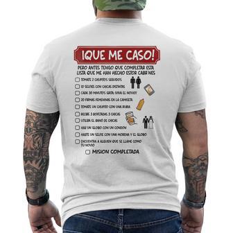 Despedida Deoltero Disfraz Lista Petición Boda Novio Camiseta Hombre Estampado Espalda - Regaloses