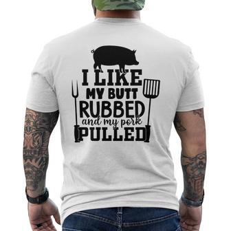 Divertido Bbq Frote Y Carne De Cerdo Tirada Humor Dobleignificado Camiseta Hombre Estampado Espalda - Regaloses