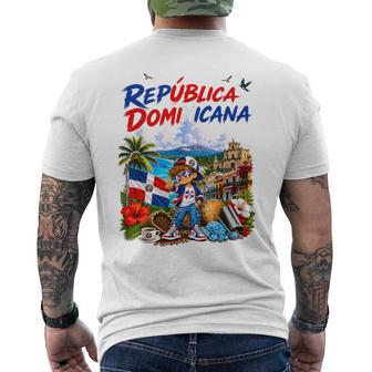 Dominicano Outfit Idea For Kids Dominican Republic Flag Men's T-shirt Back Print - Thegiftio UK