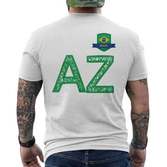 Drapeau Du Brésil Lettre A Et Z Brésil Yw T-shirt imprimé au dos - Cadeauxyz