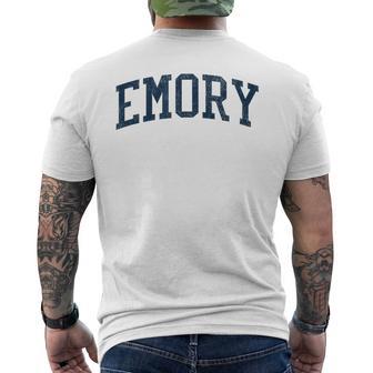 Emory Tx Vintage Athletic Sports Jsn2 Navy Print Men's T-shirt Back Print - Thegiftio UK