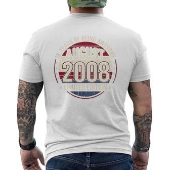 En La Parte Traseraintage 18 Cumpleaños Decoraciones Hombres 18 Años 2008 18 Camiseta Hombre Estampado Espalda - Regaloses