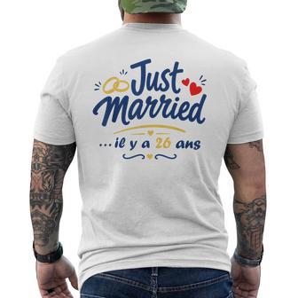 Fête Mariés Humour Couple Anniversaire 26 Ans De Mariage T-shirt imprimé au dos - Cadeauxyz