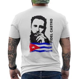 Fidel Castro Cuba Revolution Cigarre Démo Flag T-shirt imprimé au dos - Cadeauxyz