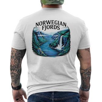 Fiordos Noruegos Diversión Y Aventura Al Aire Libreiajes A Noruega Camiseta Hombre Estampado Espalda - Regaloses