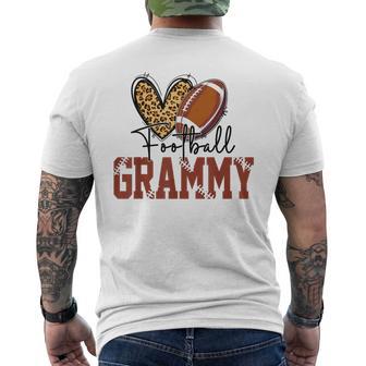 Football Grammy Leopard Heart Football Lover Men's T-shirt Back Print - Thegiftio UK