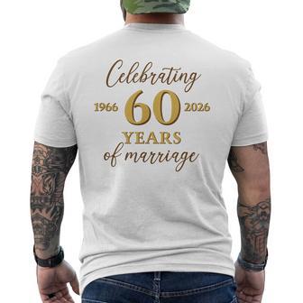 60 Years Of Marriage 1966 60Th Wedding Anniversary Men's T-shirt Back Print - Thegiftio UK