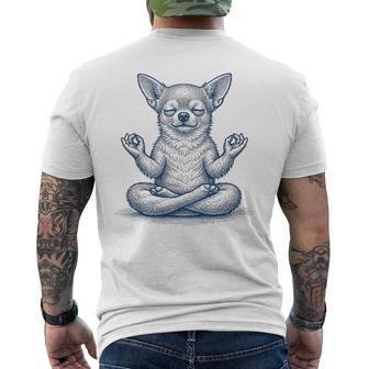 Chihuahua Yoga Vintage Meditation Zen Dog Lover Men's T-shirt Back Print - Thegiftio UK