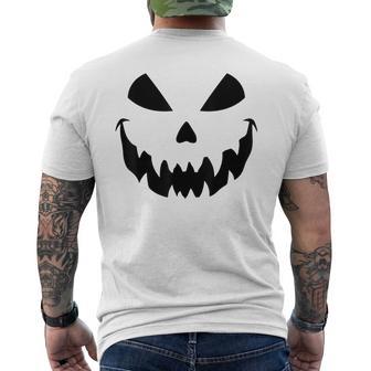 Halloween Costume Jack O Lantern Face Carved Pumpkin Men's T-shirt Back Print - Thegiftio UK