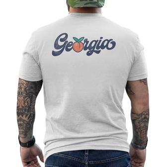 Georgia Peach State Ga Southern Usa Vintage 70S Souvenir Men's T-shirt Back Print | Seseable UK