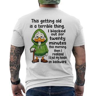 This Getting Old Is A Terrible Thing I Blacked Out For 20 Men's T-shirt Back Print - Thegiftio UK