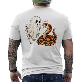 Ghost Snake Nose Boo P Reptile Lover Halloween Performance Men's T-shirt Back Print - Thegiftio UK