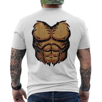 Halloween Bigfoot Chest Abs Sasquatch Costume Boys Kids Men's T-shirt Back Print - Thegiftio UK