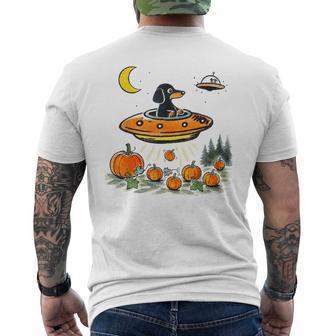 Halloween Dachshund Spooky Ufo Pumpkin Dog Humor Men's T-shirt Back Print - Thegiftio UK