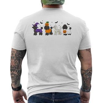 Halloween Poodle Dog Lover Spooky Dog Halloween Men's T-shirt Back Print - Thegiftio UK