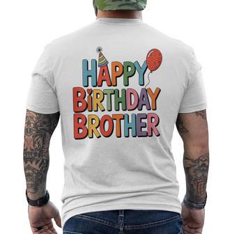 Happy Birthday Brother Cute Celebration Men's T-shirt Back Print - Thegiftio UK