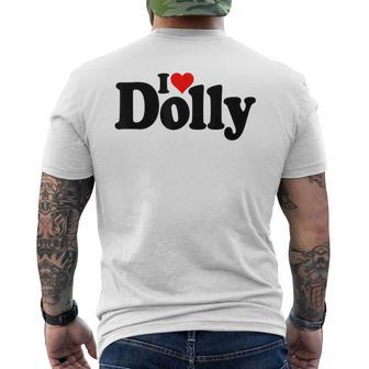 I Heart Dolly I Love Dolores Personalized Name Black Men's T-shirt Back Print | Seseable UK