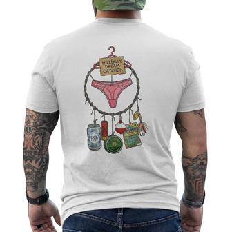 Hillbilly Dream Catcher Redneck Humor Drinking Beer Fishing Men's T-shirt Back Print - Thegiftio UK